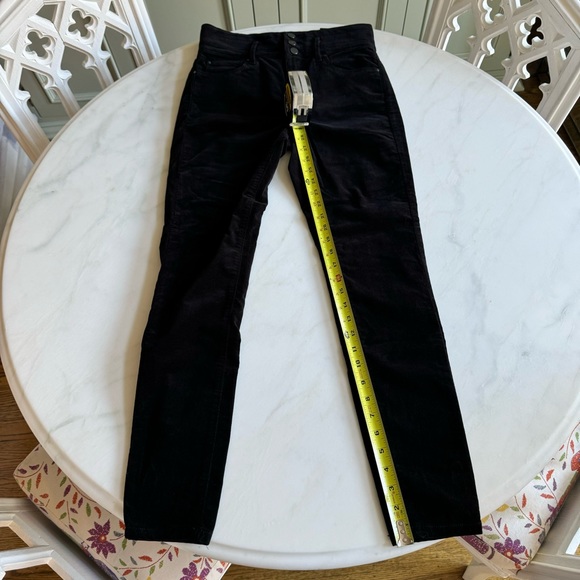 Ann Taylor High Rise 5-Pocket Velvet Pants Black Sz 2 - Picture 8 of 11